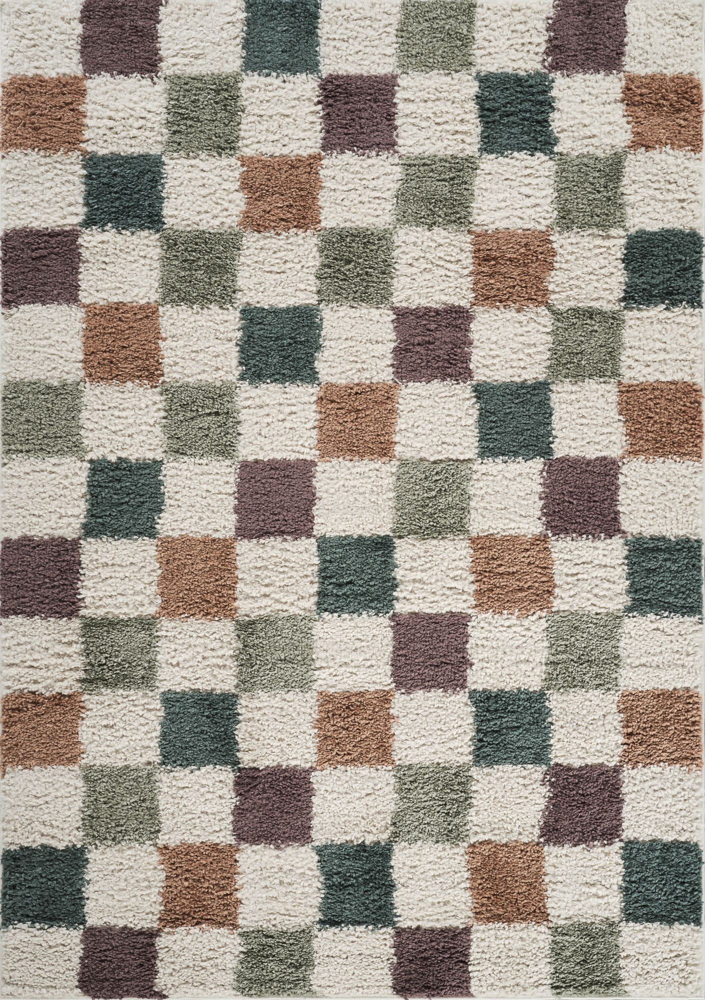 Desire Rugs Chester Shaggy Chequered Multicolour Rug 160 x 230cm - image 3