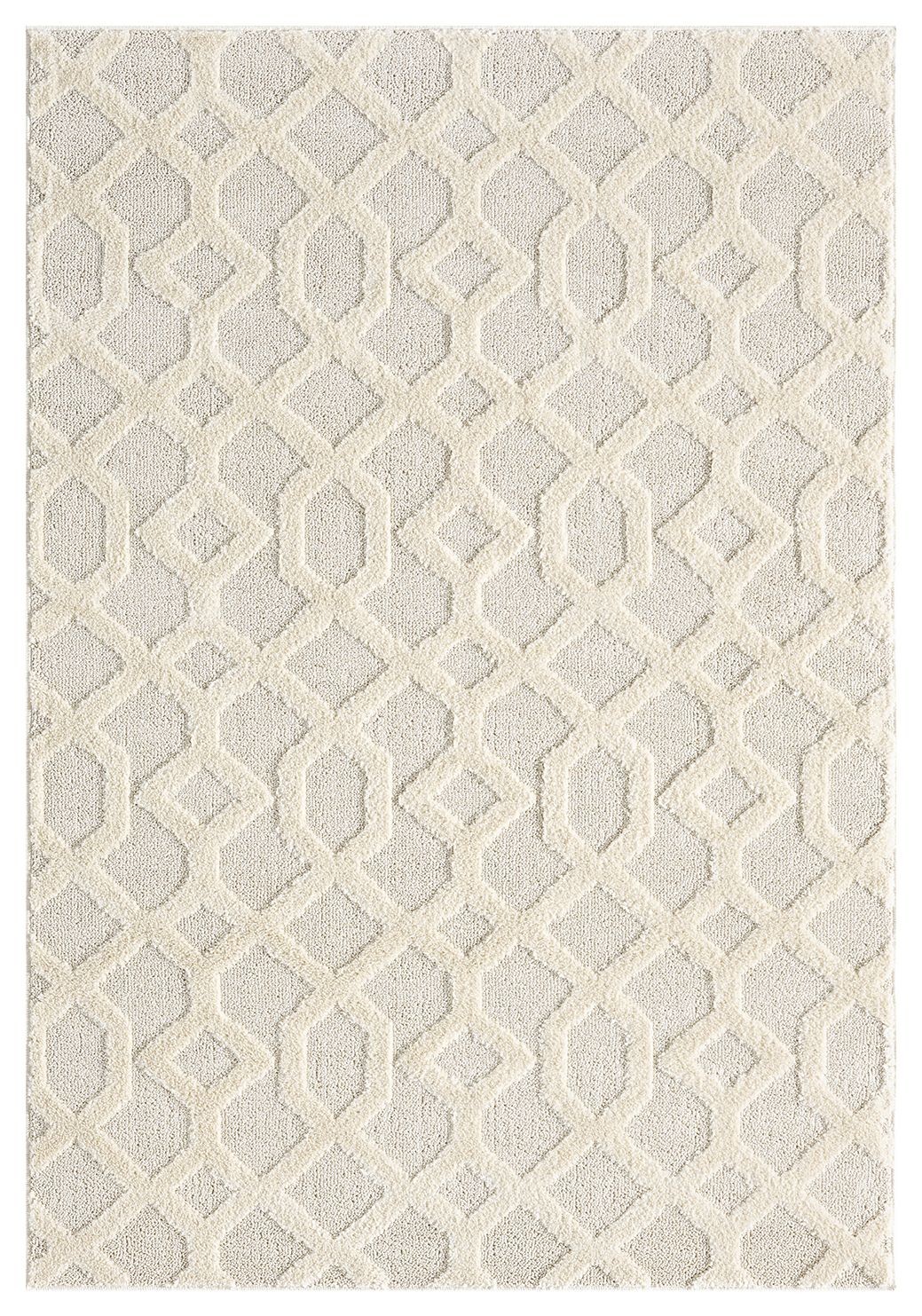 Desire Rugs Isabella Embossed Imperial Trellis Cream Rug 60 x 220cm - image 3