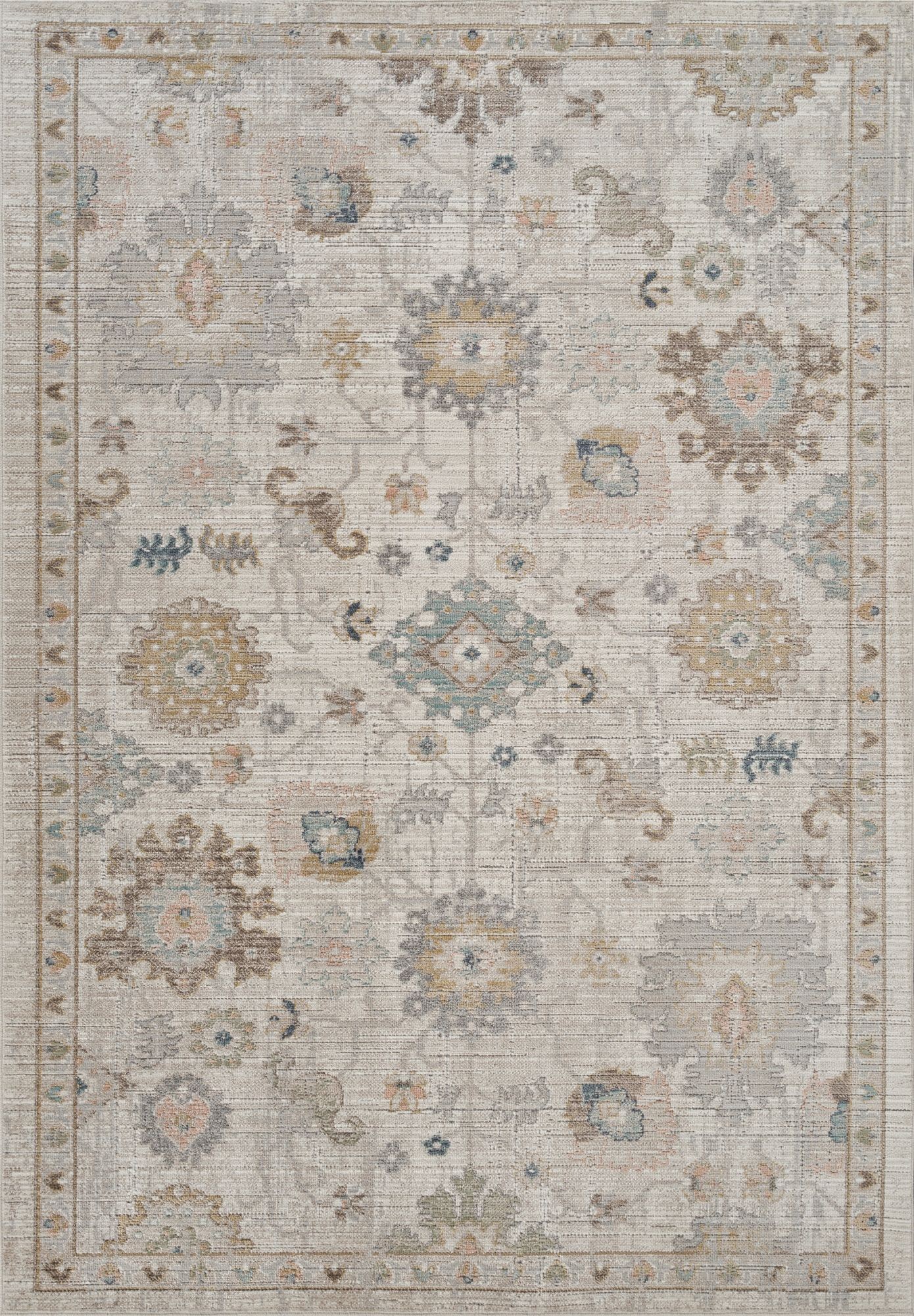 Desire Rugs Maia Lagoon Floral Beige Rug 60 x 220cm - image 3