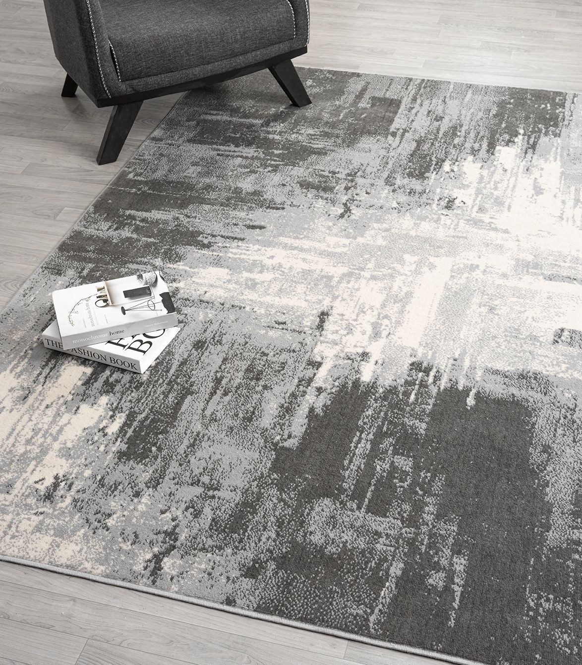 Desire Rugs Obsidian Craft Abstract Grey Rug 160 x 230cm - image 4