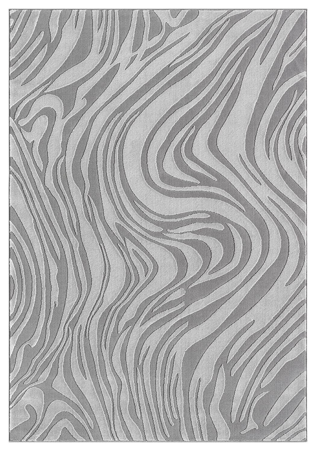 Desire Rugs Vellure Metallic Sheen Marble Design Anthracite Rug 60 x 220cm - image 3
