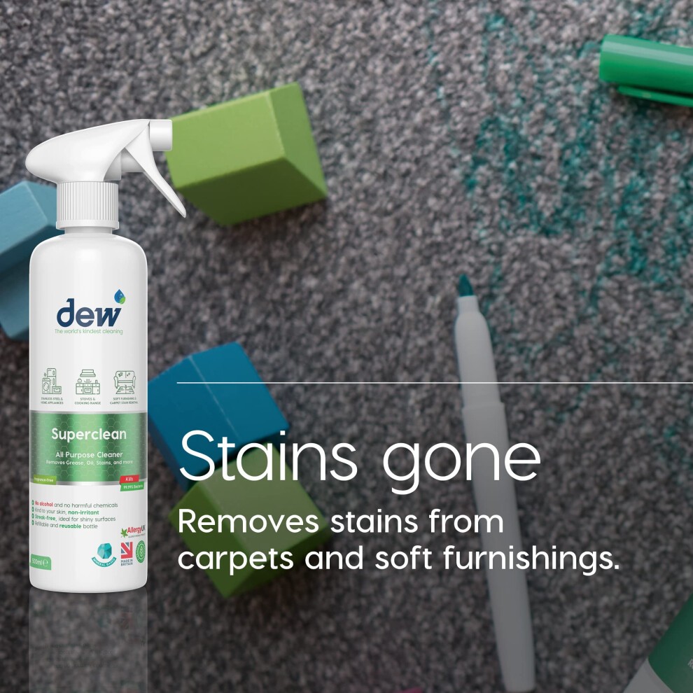 Dew Superclean White Fragrance Free Multipurpose Trigger Spray 500ml - image 3