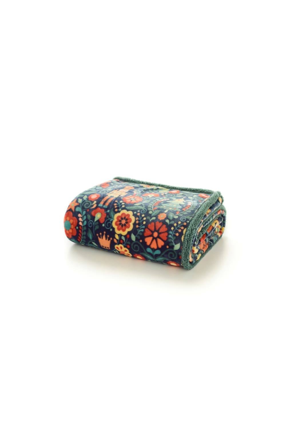 Deyongs Folkloric Nutcracker Navy Christmas Throw 130 x 170cm - image 3