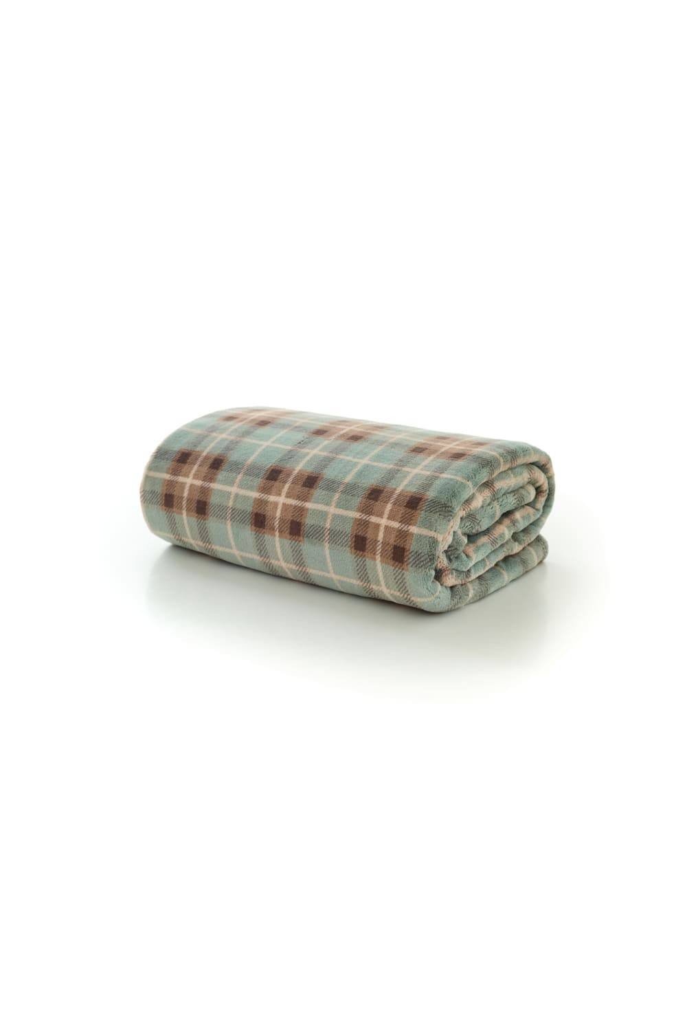 Deyongs Highland Fell Check Green Throw 140 x 180cm - image 2