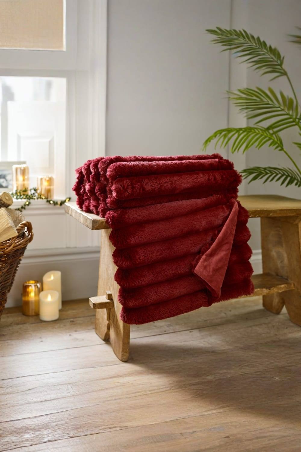 Deyongs Kenwood Faux Fur Merlot Throw 130 x 170cm - image 2