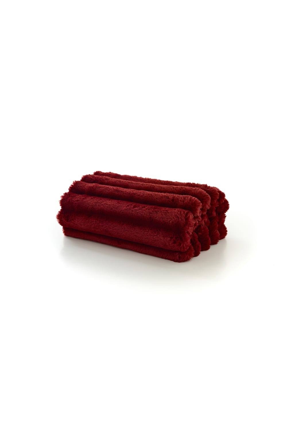Deyongs Kenwood Faux Fur Merlot Throw 130 x 170cm - image 3