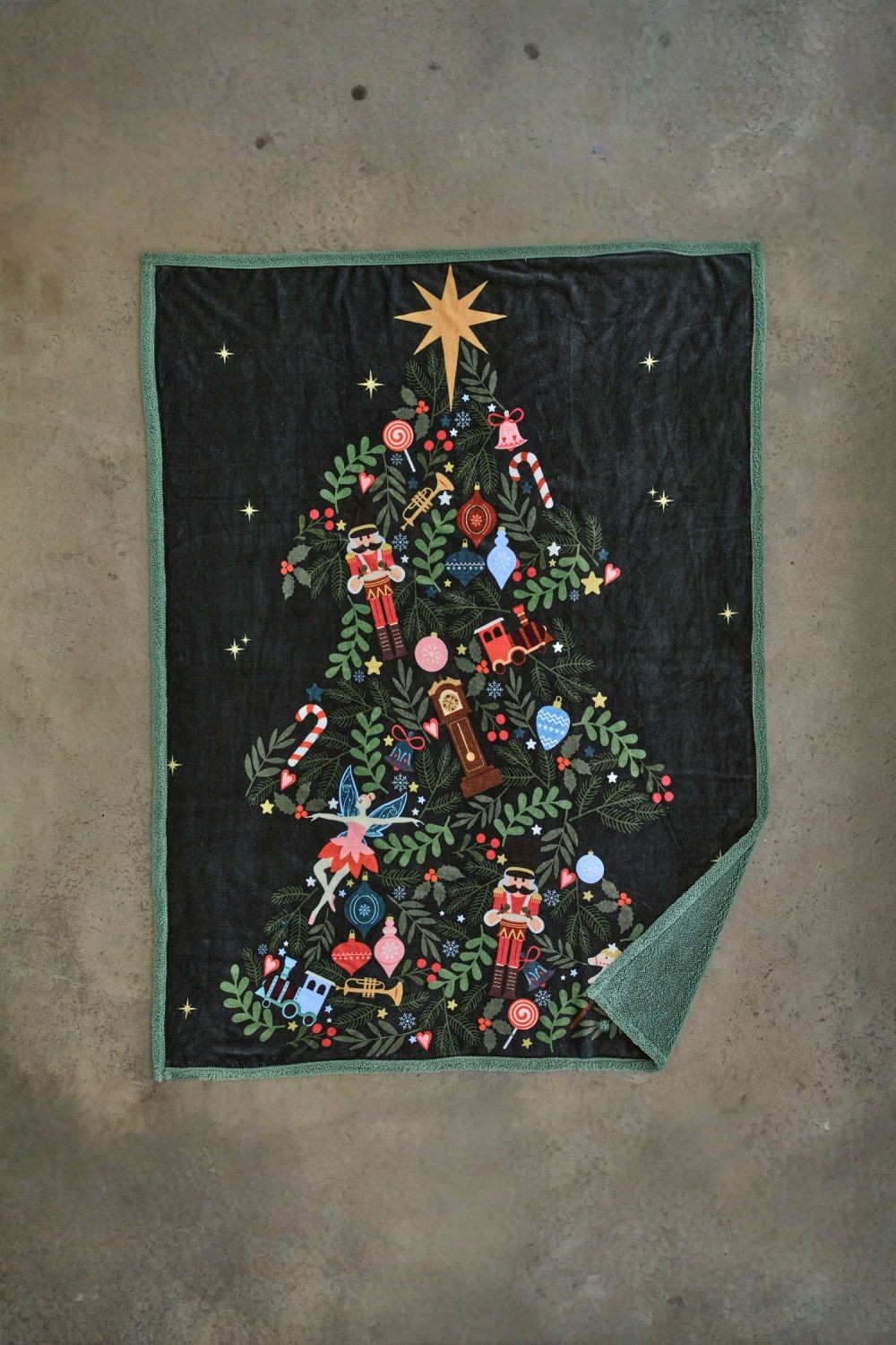 Deyongs Traditional Tree Navy Christmas Throw 130 x 170cm - image 3