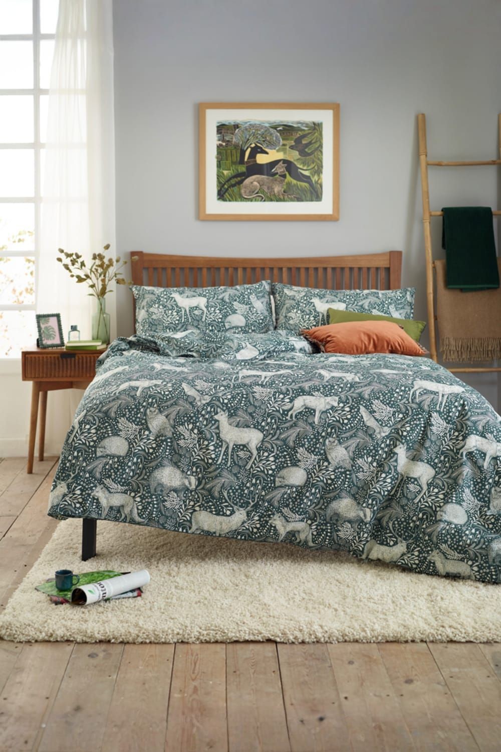 Deyongs Woodland Folk Green Single Duvet Set - image 2