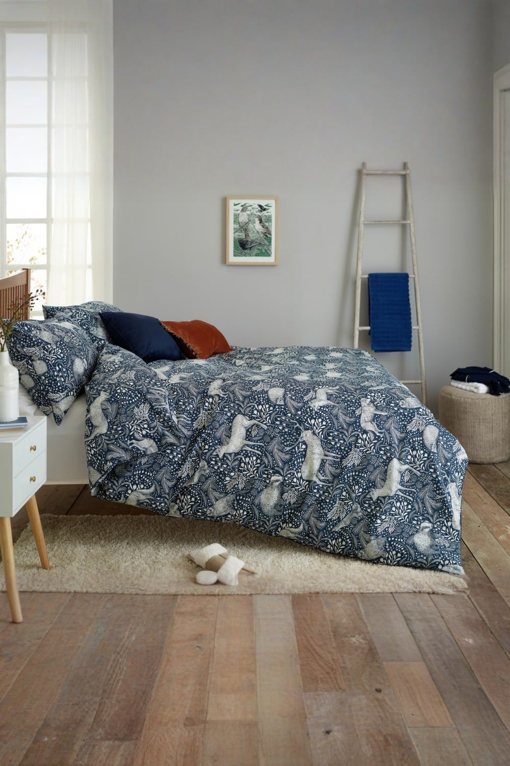 Deyongs Woodland Folk Navy Single Duvet Set - image 3