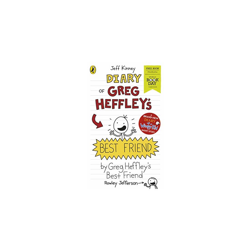 Cover of "Diary of Greg Heffley's Best Friend" by Jeff Kinney, featuring a bright yellow background, playful doodles, and bold red text with a cartoon character.