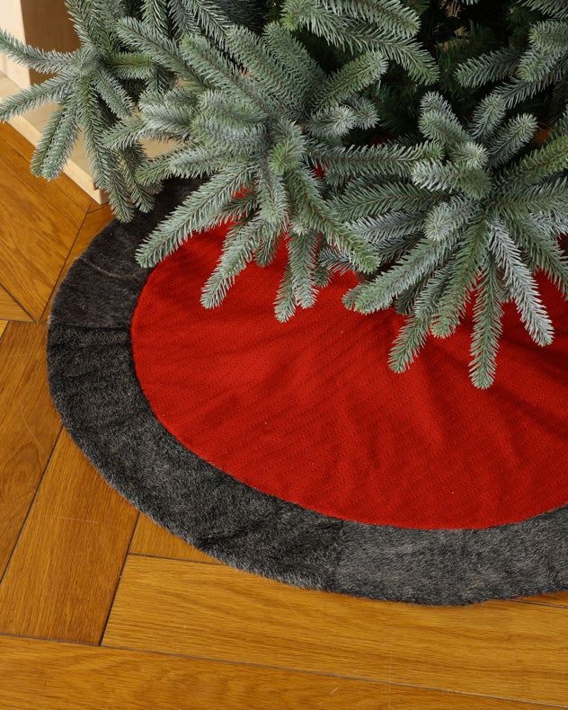 Dibor Nordic Red Christmas Tree Skirt 90cm - image 2