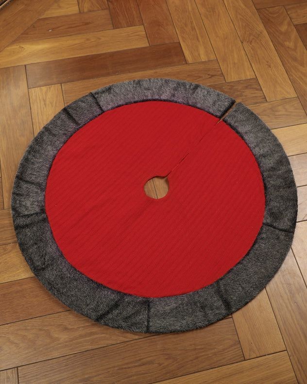 Dibor Nordic Red Christmas Tree Skirt 90cm - image 3