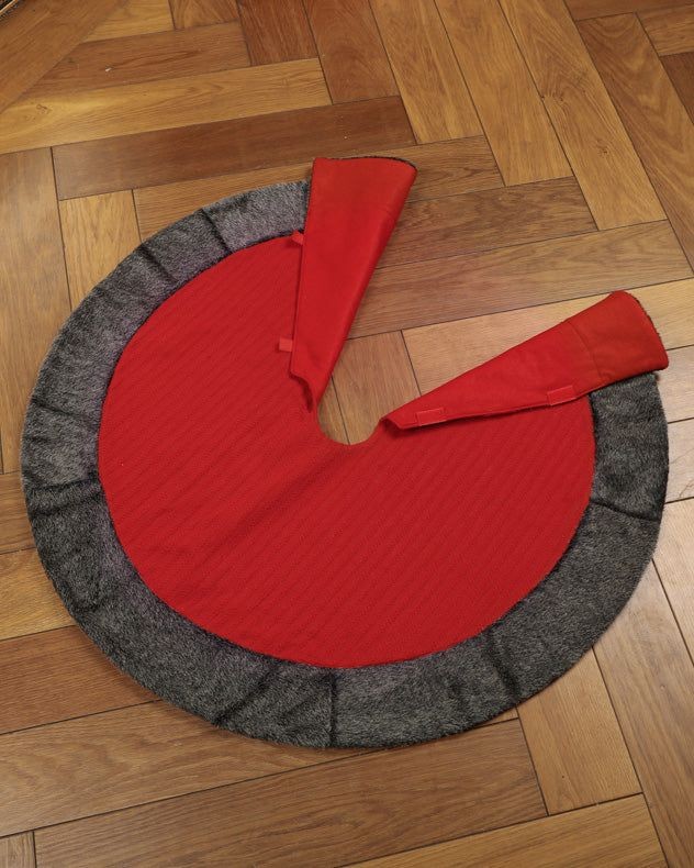 Dibor Nordic Red Christmas Tree Skirt 90cm - image 4