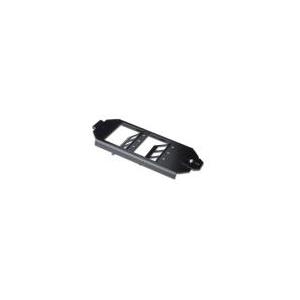 Black plastic frame set designed for Keystone modules, featuring multiple cutouts for module installation and a sleek, rectangular shape.