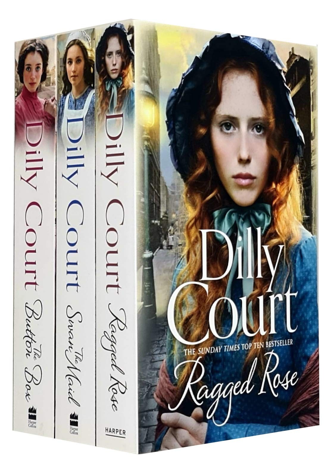 Dilly Court 3 Books Collection Set (Ragged Rose, The Swan Maid, The Button Box) - image 2
