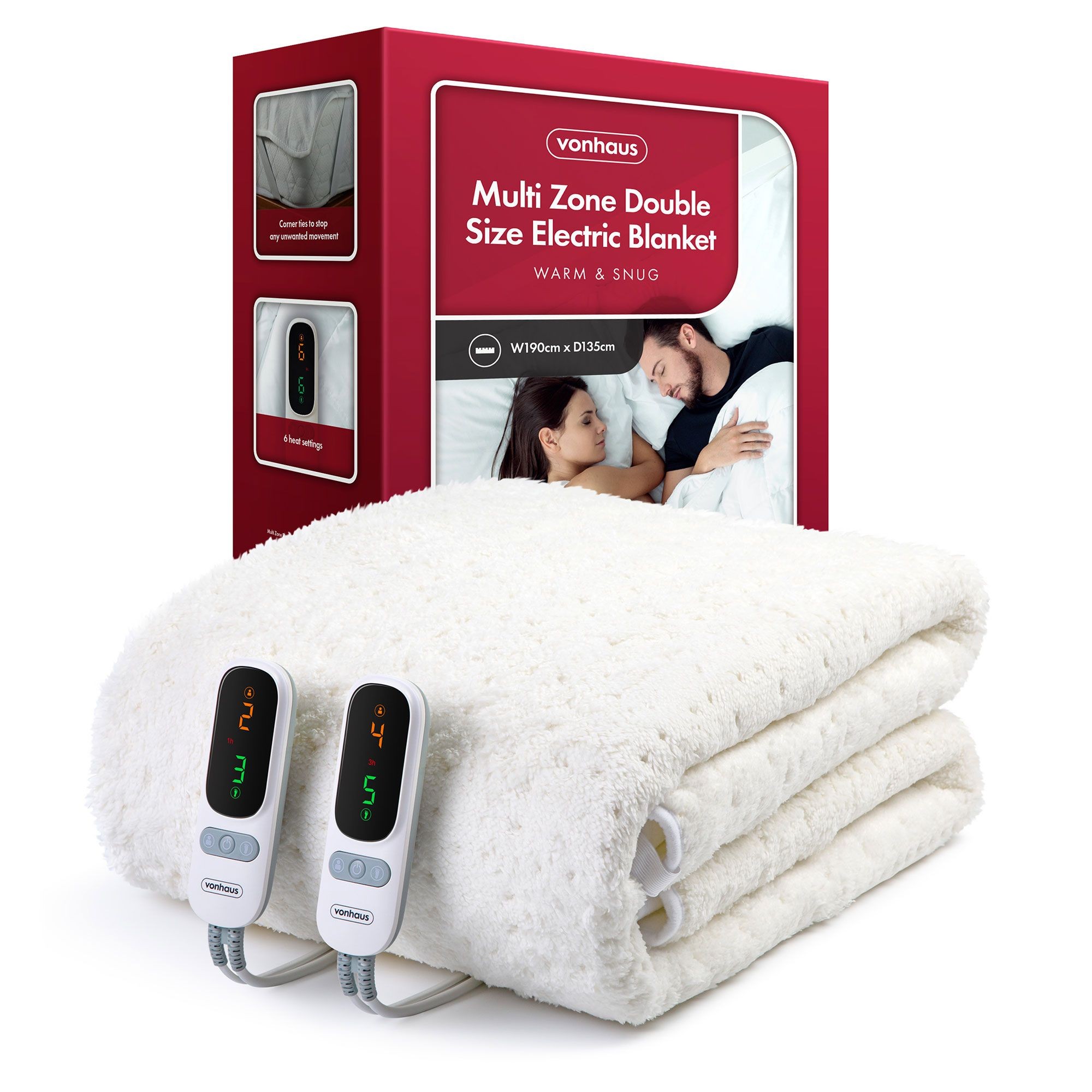 Double Size Multi Zone Electric Blanket - Dual Control - image 2