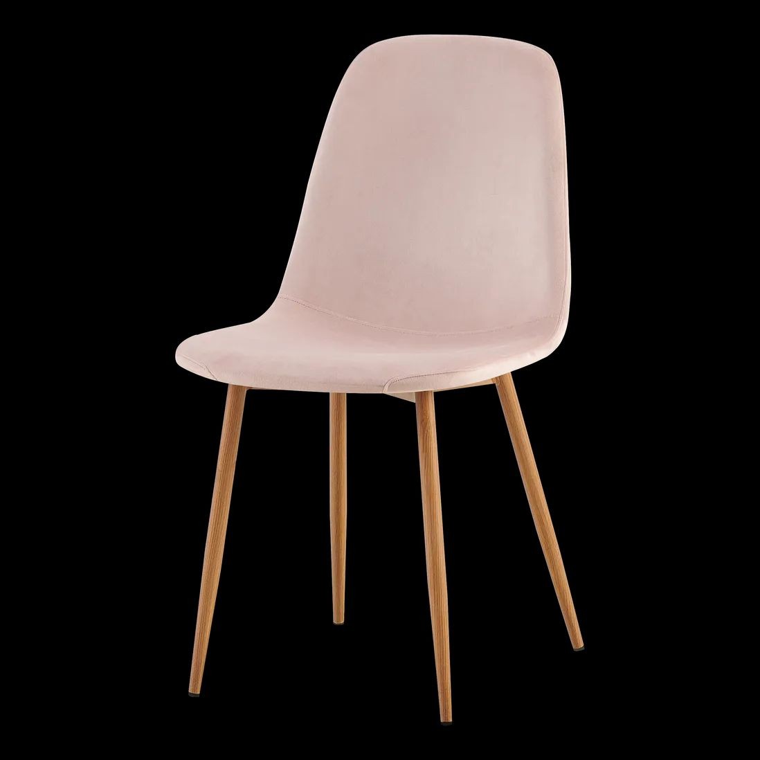 DS Living Luxe Set of 2 Heavenly Pink Dining Chairs with Wood Printed Coating - image 4