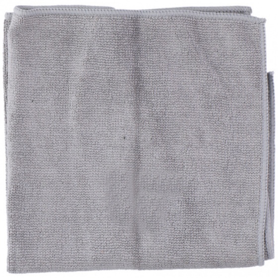 Gray microfiber cloth for leather, measuring 35 x 35 cm, featuring a soft texture ideal for cleaning and maintaining leather surfaces.