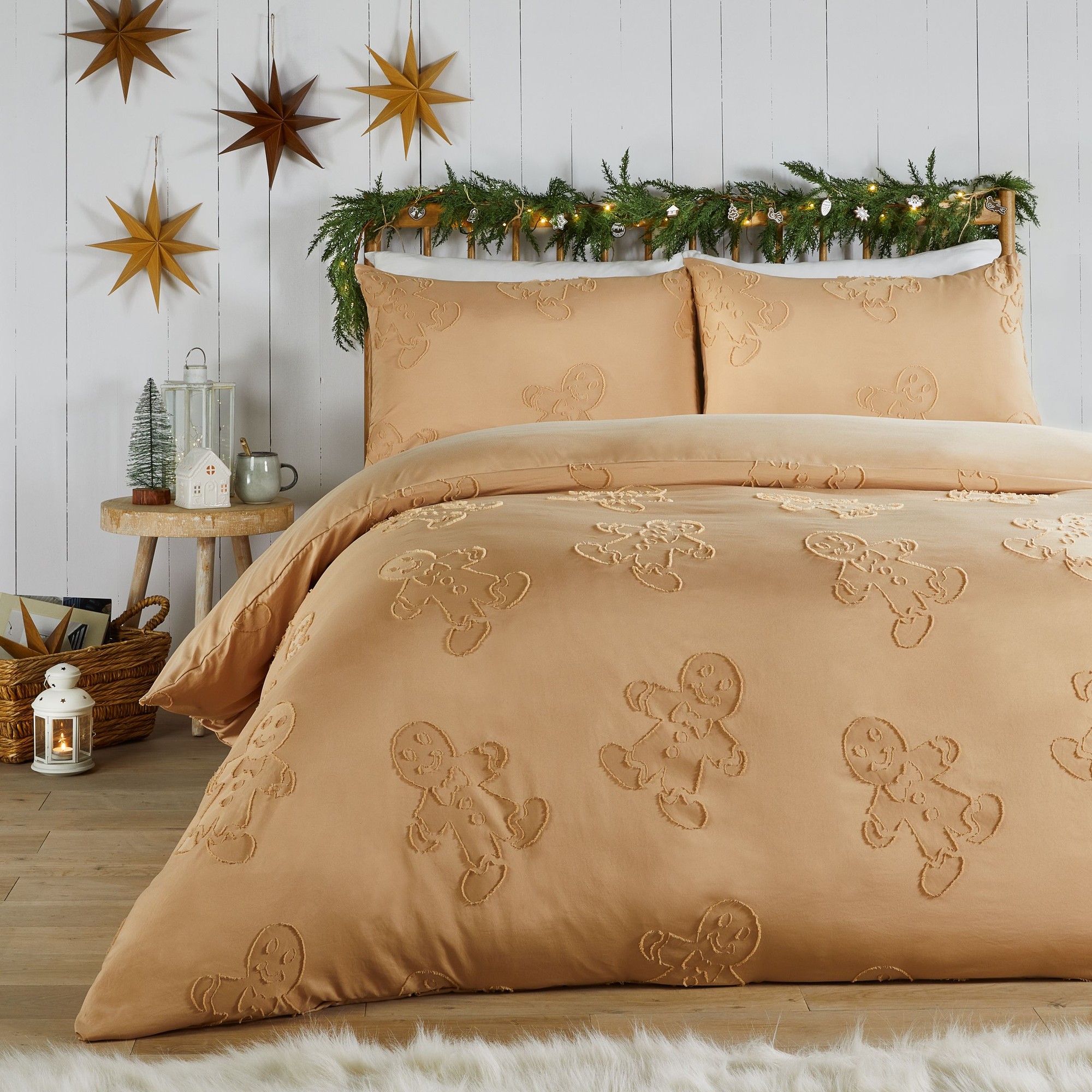 Duvet Day Gingerbread Tufted Soft Touch King Size Reversible Duvet Set - image 2