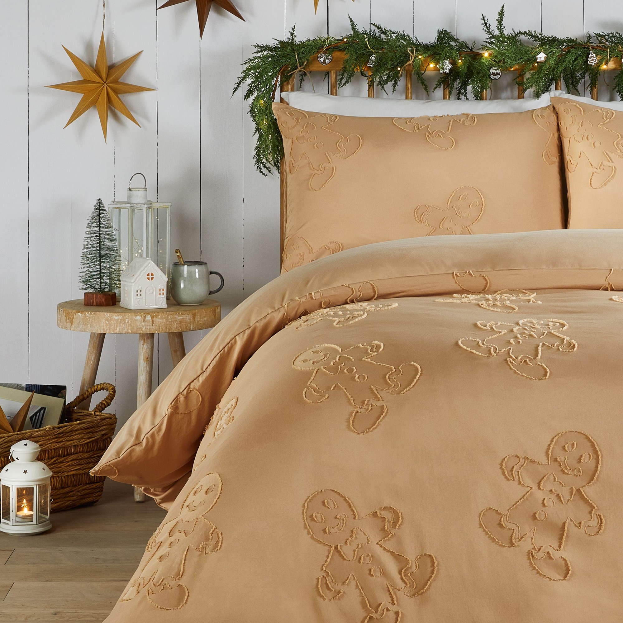 Duvet Day Gingerbread Tufted Soft Touch King Size Reversible Duvet Set - image 4