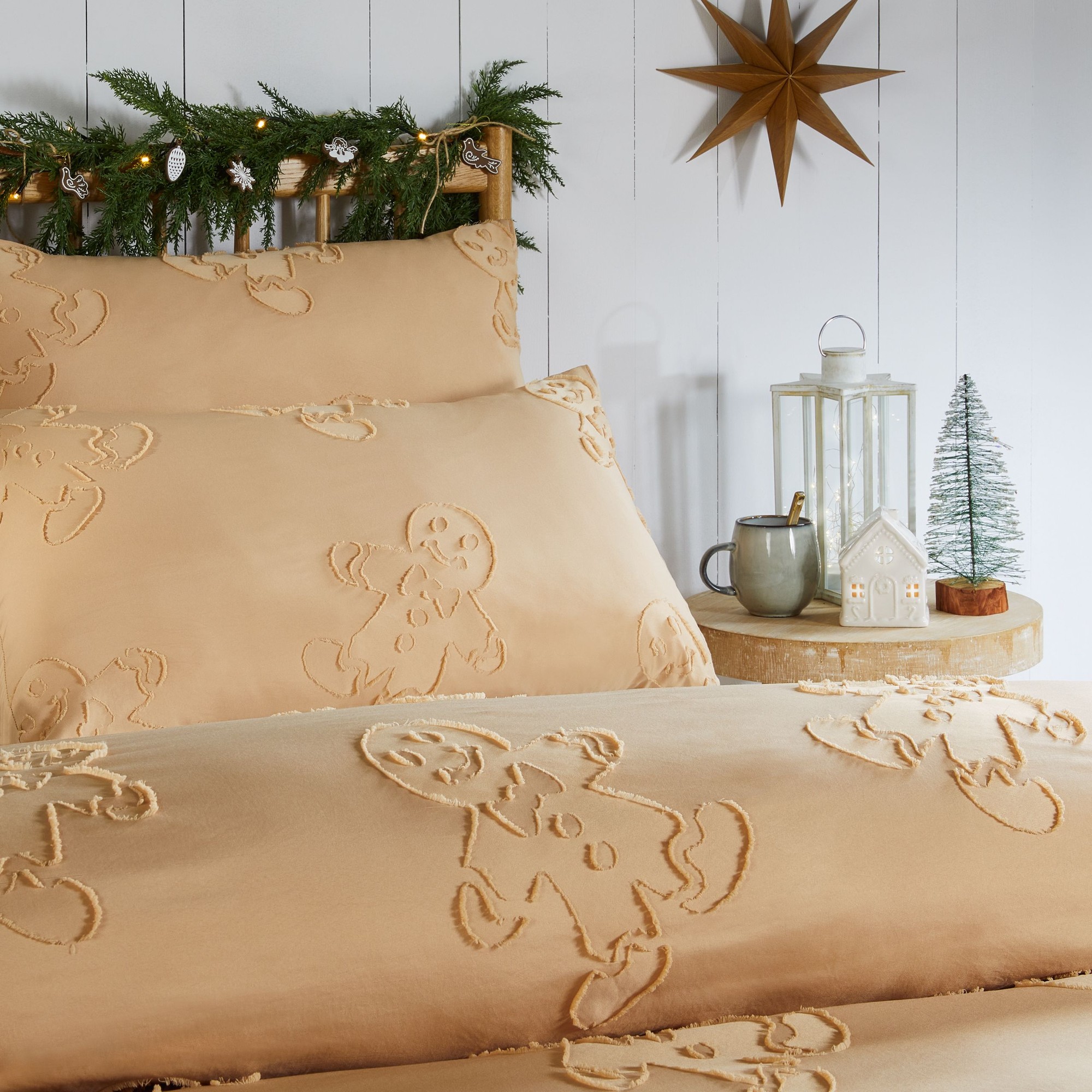 Duvet Day Gingerbread Tufted Soft Touch Super King Size Reversible Duvet Set - image 2