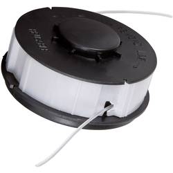 Black and white plastic spool with two lines of trimmer string, designed for the Einhell GC-ET 4530 Grass Trimmer, featuring a central winding mechanism.