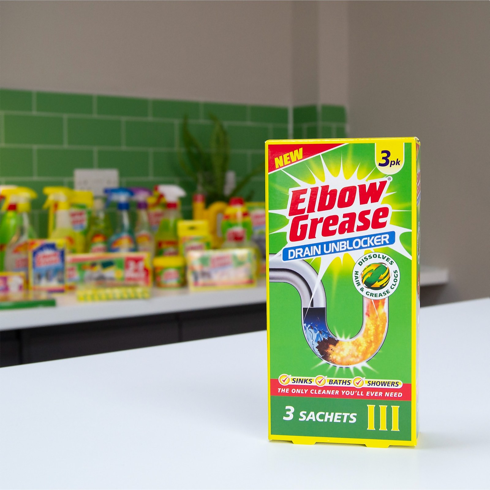 Elbow Grease Drain Unblocker Sachets 3 Pack - image 3