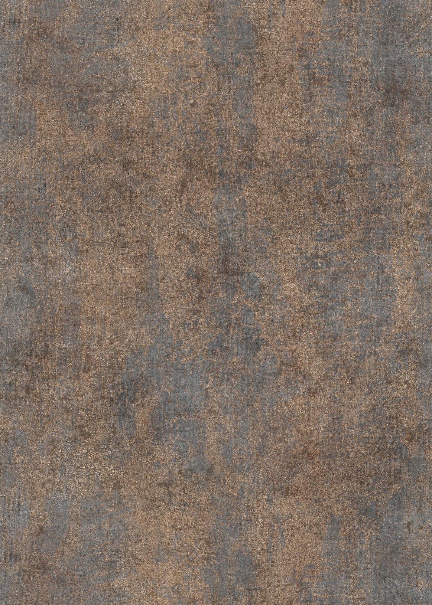 Textured wallpaper featuring a gray concrete look with subtle brown and rust accents, designed to mimic the appearance of weathered concrete surfaces.