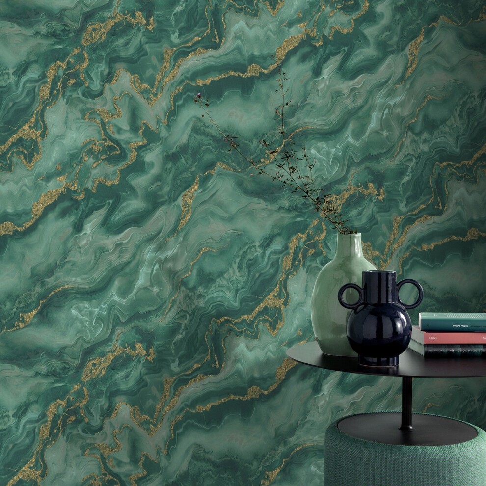 Elle Decoration Mystic Spell Green Vinyl Wallpaper by Erismann - image 2