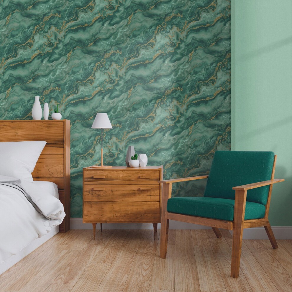 Elle Decoration Mystic Spell Green Vinyl Wallpaper by Erismann - image 3