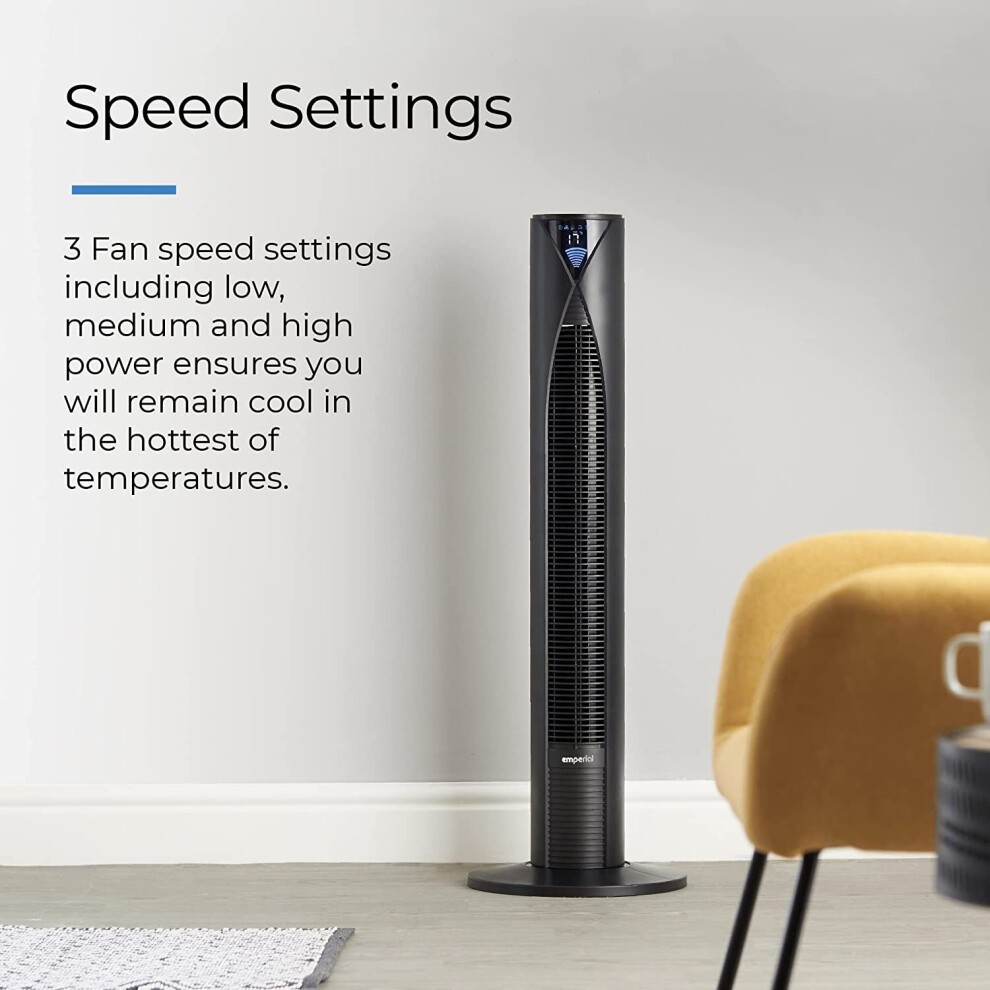 Emperial Black Tower Fan with Remote Control 31 inch - image 3
