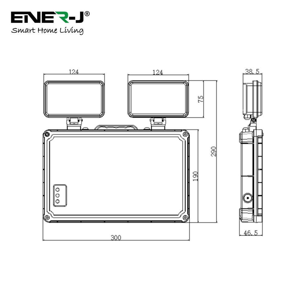 ENER-J 3W Emergency LED Twin Spot Light - image 3