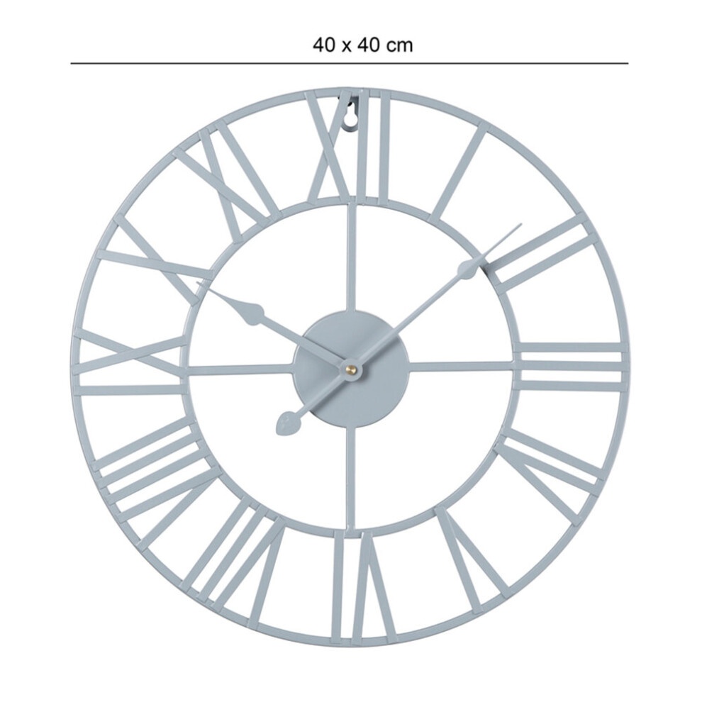 EOS Grey Skeleton Wall Clock with Roman Numerals 40cm - image 3