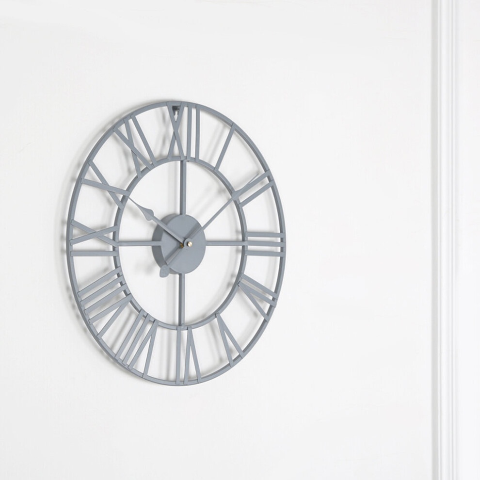 EOS Grey Skeleton Wall Clock with Roman Numerals 40cm - image 5