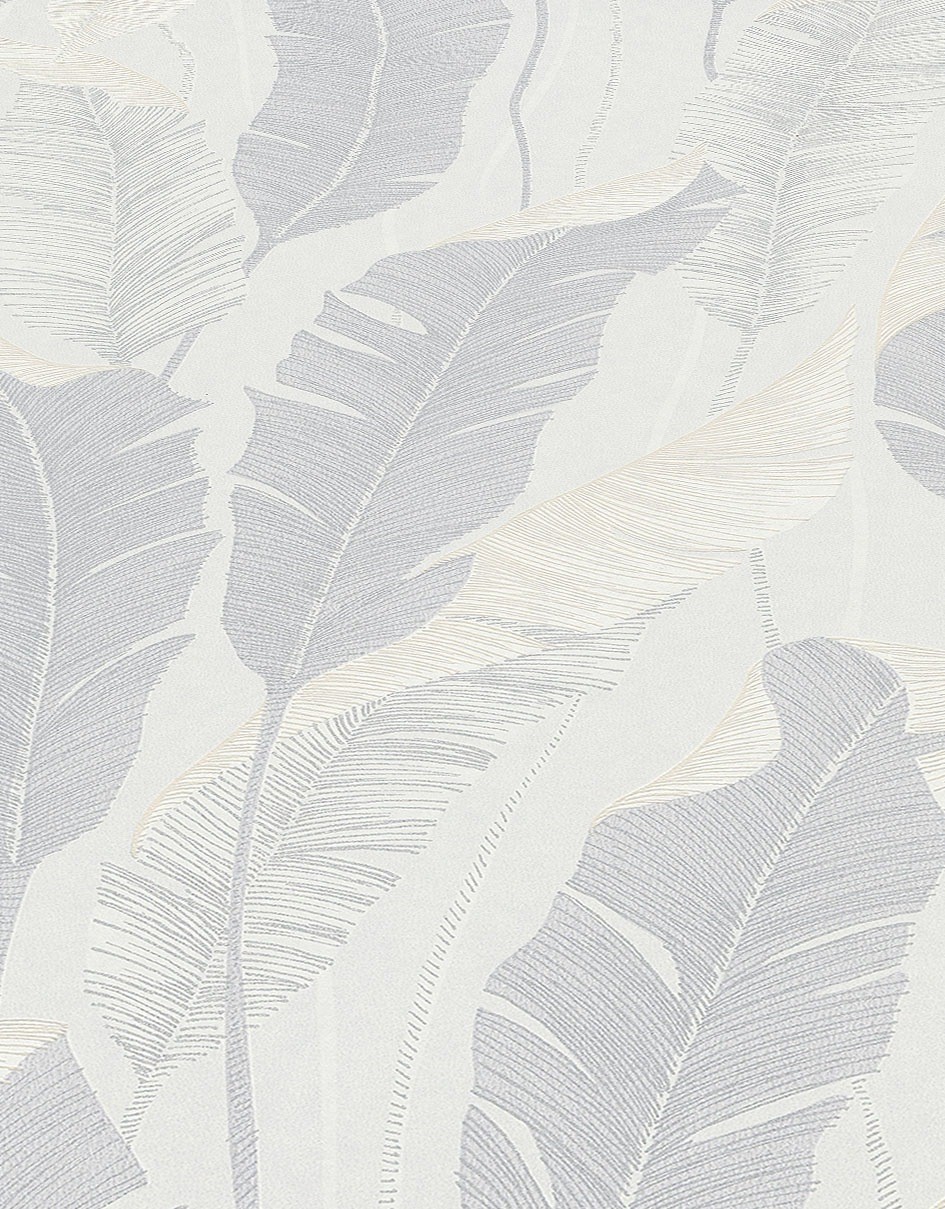 Erismann Arwen Leaf Grey PVC Free Wallpaper - image 3