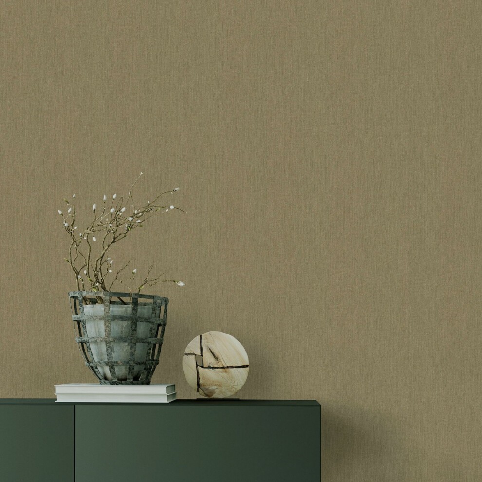 Erismann Decadent Textured Luxury Plain Gold Vinyl Wallpaper - image 2