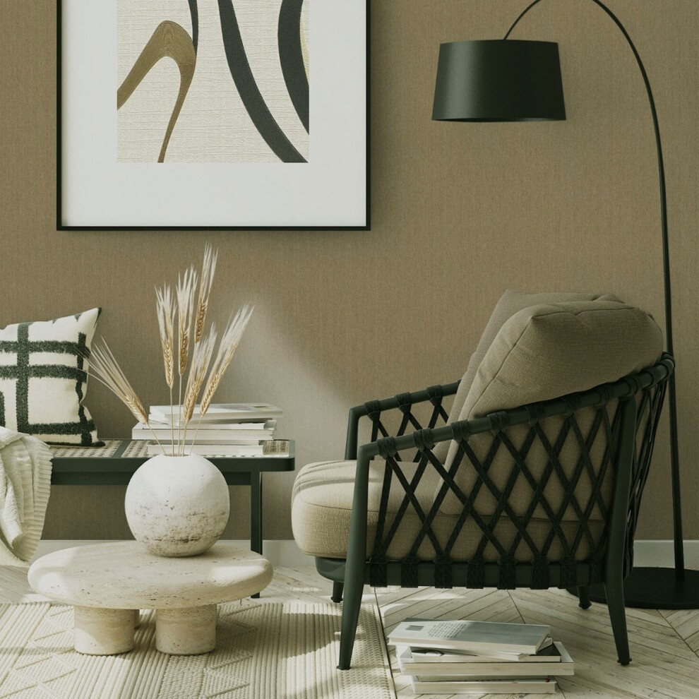 Erismann Decadent Textured Luxury Plain Gold Vinyl Wallpaper - image 4