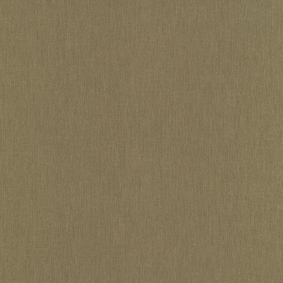Plain textured vinyl wallpaper in a warm olive green hue, featuring a subtle woven pattern that adds depth and sophistication to interior spaces.