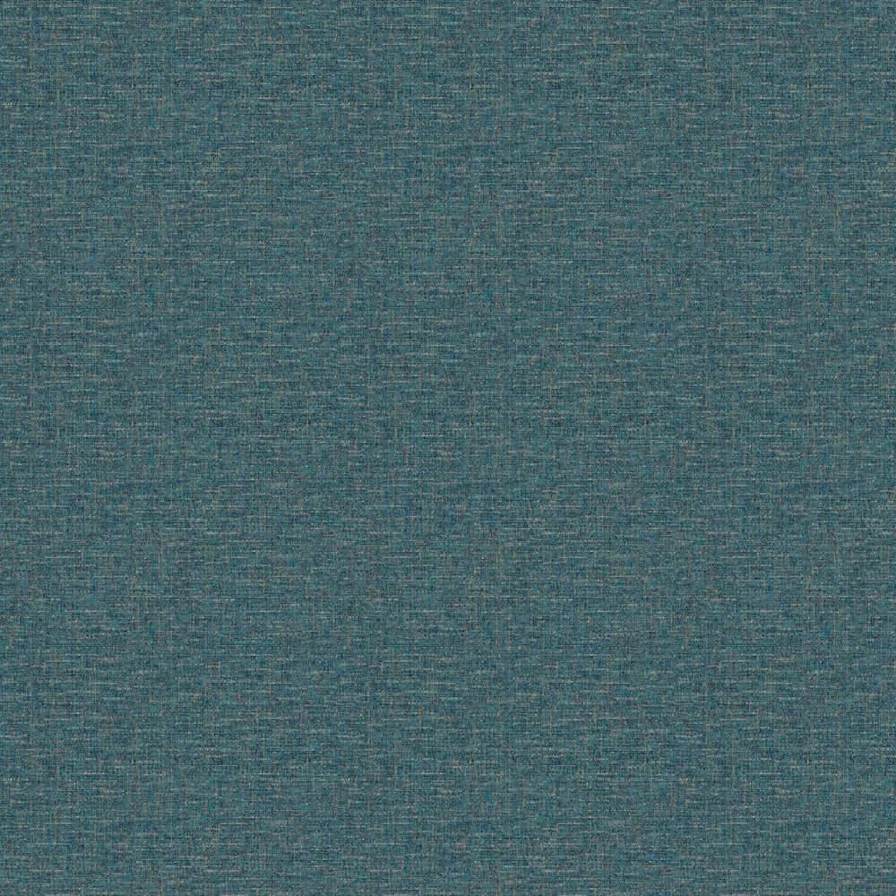 Textured wallpaper in a deep teal color, featuring a woven pattern that adds depth and sophistication to interior spaces.