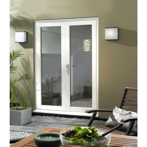 Extenal Finished White Slimline French Doors 1490mm - image 2