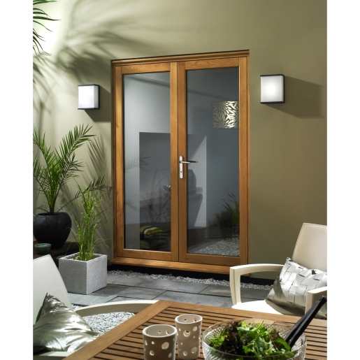 Extenal Fully Finished Pattern 10 Oak Veneer French Doors 1190 x 54mm - image 2