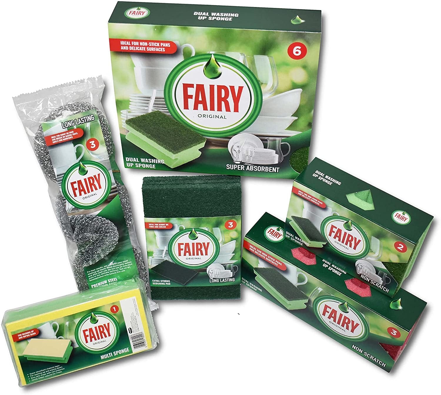 Fairy Platinum Dual Sided Easy Grip Sponge Scourer 2 Pack - image 4