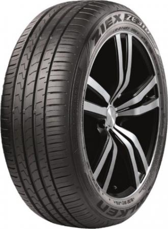Falken ZIEX ZE310 ECORUN tire in size 225/40 R18, featuring a sleek black design, rim protection, and runflat technology with a modern tread pattern.