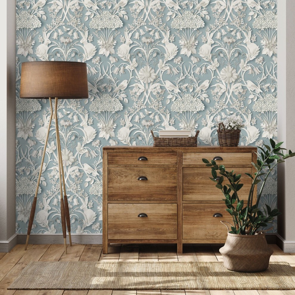 Fine Decor Blue Woodland 3D Effect Wallpaper - image 2