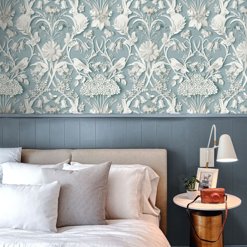Fine Decor Blue Woodland 3D Effect Wallpaper - image 3