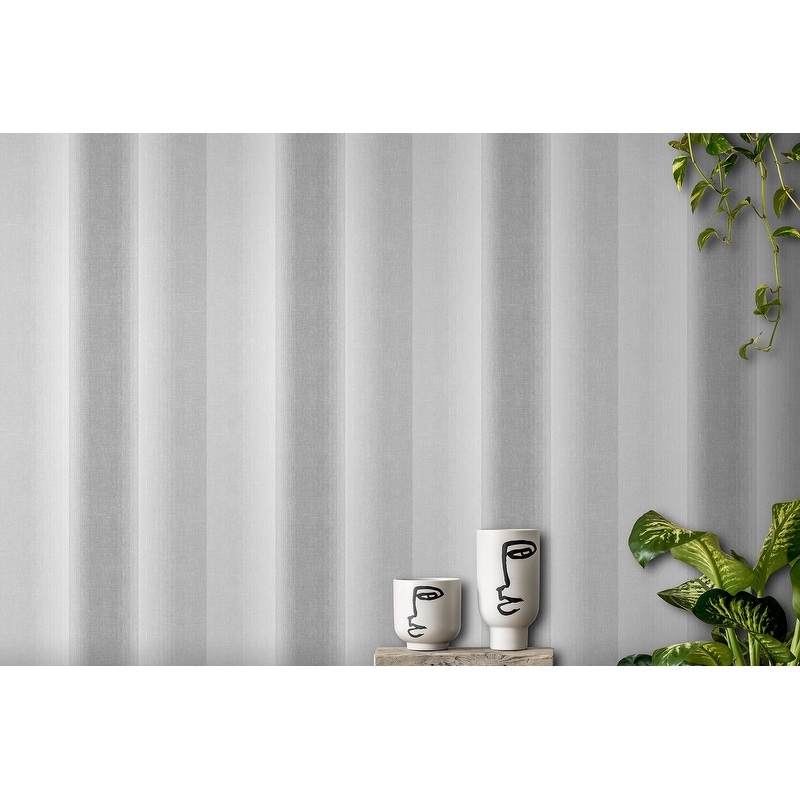 Fine Decor Kirby Stripe Charcoal Wallpaper - image 2