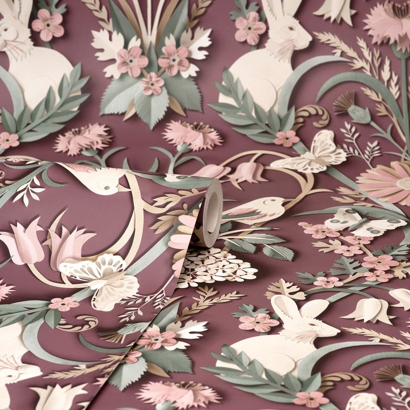 Fine Decor Woodland Plum Wallpaper - image 2