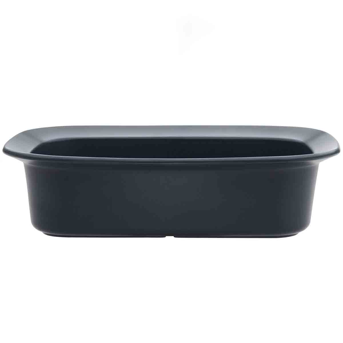 Large 32.5 cm stoneware roasting dish in a matte glaze finish, featuring a rectangular shape with slightly flared edges, ideal for oven use.