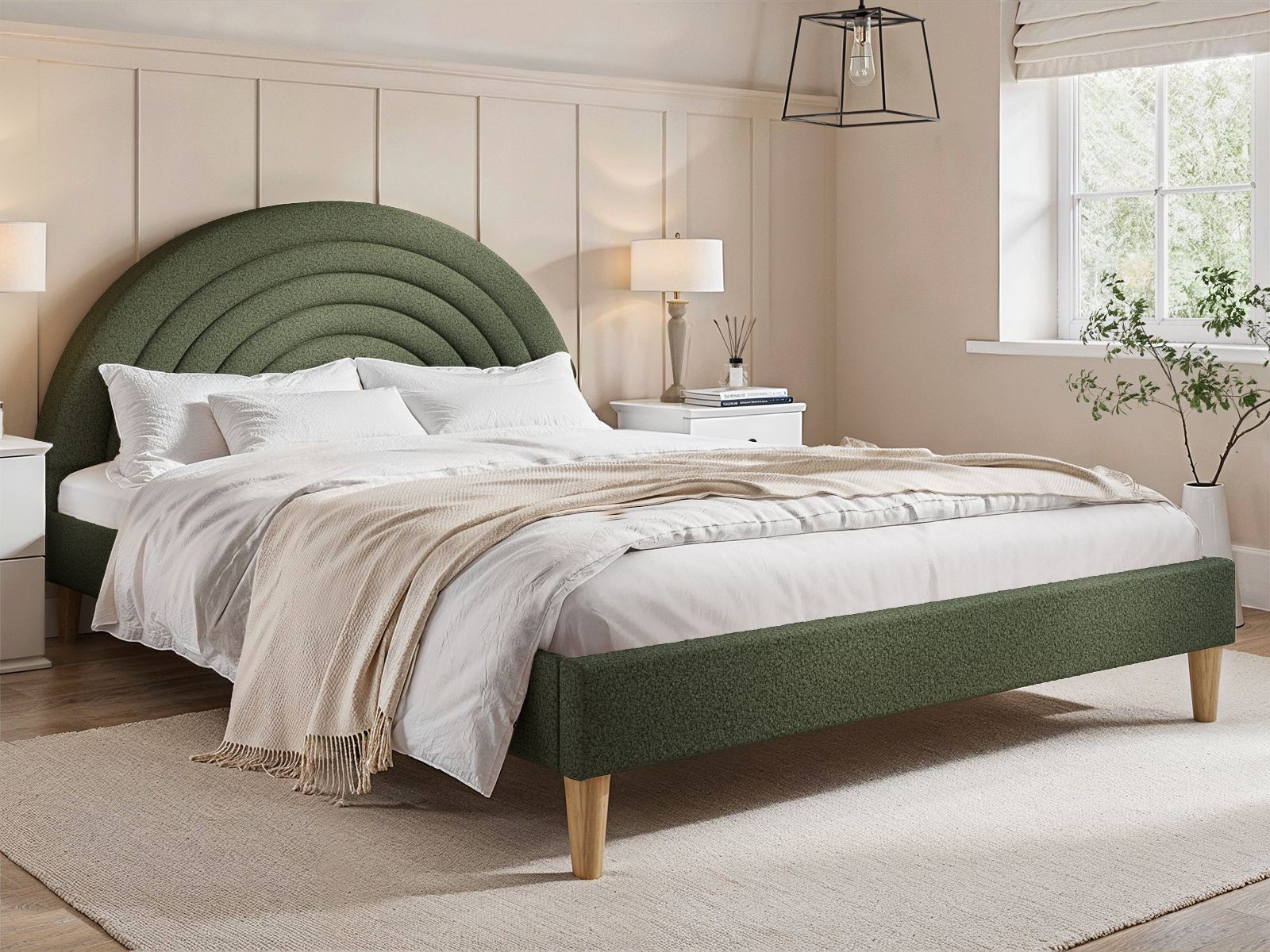 Flair Ava Green Double Boucle Bed - image 2