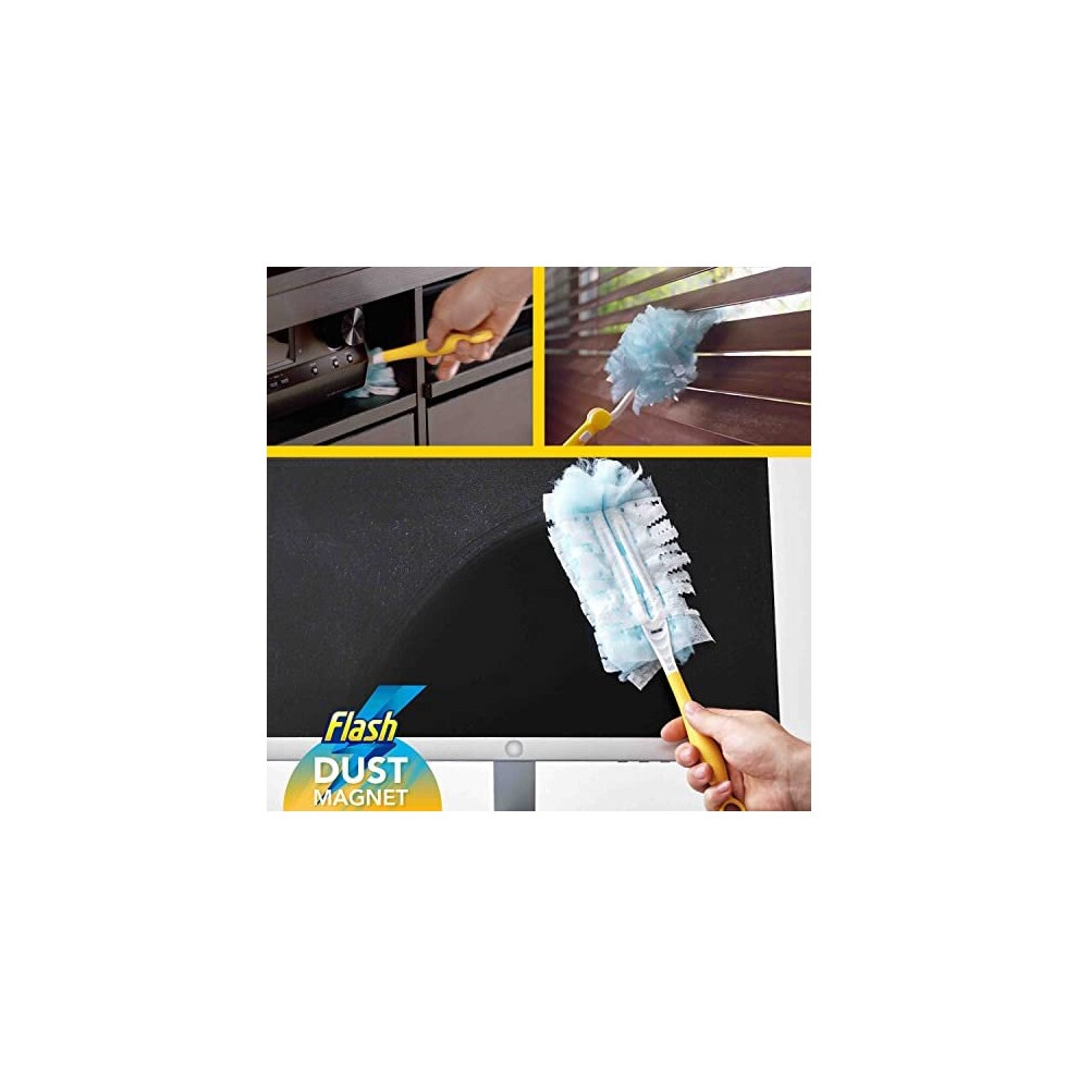 Flash Duster Dust Magnet Refills, Trap & Lock Away Dust, Dirt, Hair & Allergens In No Time, 25 Dusters (5x5) - image 2